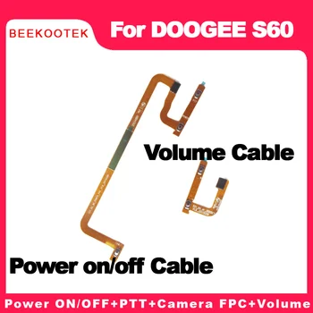 BEEKOOTEK Nový, Originálny DOOGEE S60 Power ON/OFF + PTT tlačidlo Fotoaparátu flex kábel+Zväzok Káblov pre DOOGEE S60 Lite inteligentný mobilný telefón