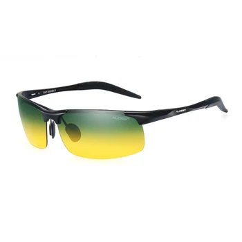 Deň a Noc Dve Používajú Polarizované slnečné okuliare Pre Mužov Nočné videnie UV400 Jazdy Cestovné Okuliare Oculos masculino Námestie Lupa 