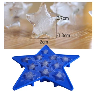 Ručné Päť Hviezdičkový Cool Silikónová Zásobník Na Ľadové Kocky Zmrazeného Formy Maker Nástroje Mini Star Prívesok Živice Casting Mold Remeselné Nástroje