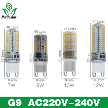 5 KS G4 G9LED Svietidlo 3W 7W 9W 10W 12W Mini LED Žiarovka AC220V DC12V Luster Kvalitné Osvetlenie Nahradiť Halogénové Žiarovky