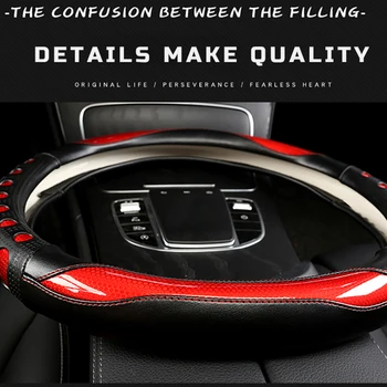 KADULEE Mikrovlákna Kožené Auto Volant, Kryt Pre Ford Focus 2 3 MK2 Fiesta Fusion Mondeo MK4 Kuga Ranger F150