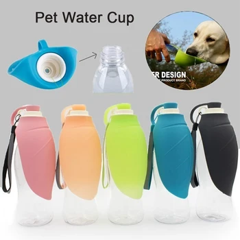 Prenosné Psa Fľaša Na Vodu Mäkké Silikónové Leaf Design Travel Psie Miska Pre Mačky Puppy Pitnej Vonkajšie Pet Vody Vydávať