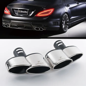 Stainless Steel Car Rear Exhaust Pipe Tail Muffler Tip For BMW 5 Series F10 F18 Universal