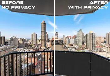 Balkón Privacy Screen Plot Kryt, 4 ft x25ft Plot Obrazovke UV-Odolná, Viditeľnosť Zníženie Čelné sklo na Palube, Dvore