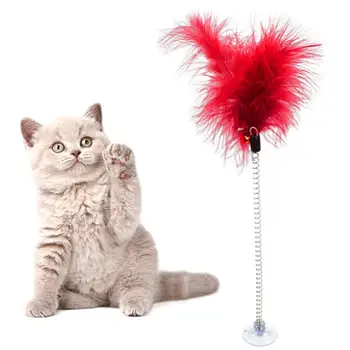 Legendog 1pc Farbou Cat Hračka Zábavné Tvorivé Interaktívne Fake Perie Bell Dekor Cat Kitten Hračky domáce zvieratá, Mačky, Láskavosti