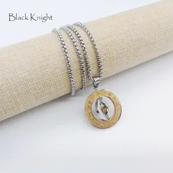 Black Knight 2 tón Čínskeho Zverokruhu prívesok náhrdelník z nehrdzavejúcej ocele Zvierat Čínskeho Zverokruhu kruhy náhrdelník módne BLKN0713