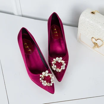 Na jar a na jeseň nové žien drahokamu jediné topánky, svadobná hostina vysoké podpätky poukázal profesionálne dámske topánky W32-53
