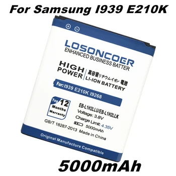 LOSONCOER 5000mAh EB-L1H2LLU Pre Samsung I939/4G LTE E210S E210K E210U I9260 I9268 Express 2 G3815 G3818 G3819 G3812 Batérie