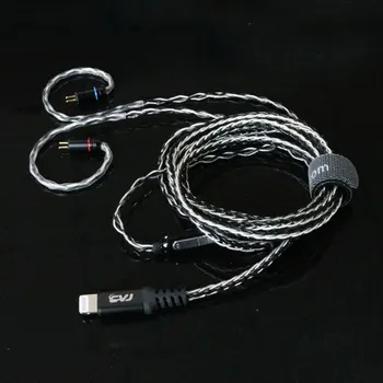 Voor Lightning kábel Hifi Upgrade Kábel Pre iphone kábel Pôvodný čip 0,75 MM 2PIN kábel 0.78 MM MMCX Pre se215 ue900 weston W4R