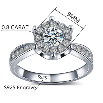Hot&lacné ženy kolo striebornej farbe svadby zásnubný prsteň lady šperky, zirkón vintage prsteň veľkoobchod nás 6 7 8 9 Distribúcia