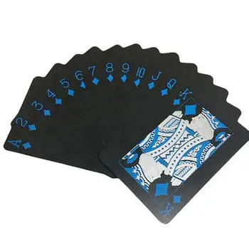 Plastové Čierne Nepremokavé Kariet Poker Odolné Poker PVC Poker 54Pcs Nové Kreatívne Darčeková Sada Nádherné Rekreácia