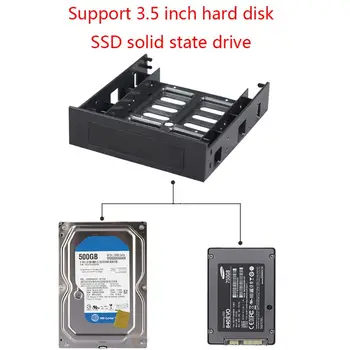 ABS Plast 5.25 palcový Optickej Jednotky Pozícia, 3.5 palce 2.5 palcový SSD Držiak Dock Pevný Disk Držiak Pre PC Skrinka