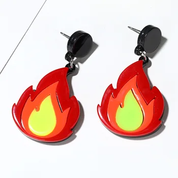 Akryl flame design plameň, náušnice, Módne Akryl Kreatívny dizajn doplnky, Náušnice Strany Príslušenstvo