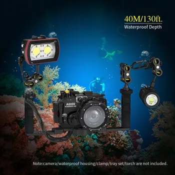 Seafrogs 3500Lm IPX8 40M Vodotesný LED Fotoaparát Telefónu Vyplniť Svetla Blesku pre Podmorské Potápanie Fotografie Osvetlenie Príslušenstva SL-21