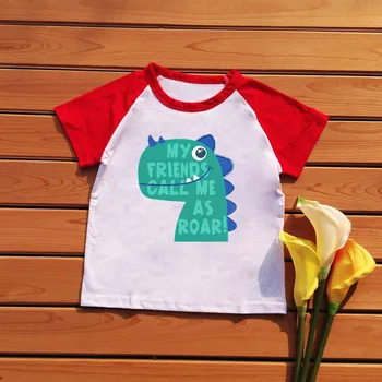 LONSANT Batoľa, Dieťa T-shirt Deti krátke leeve T-shirt chlapcov dievčatá Cartoon Dinosaurov Vzor Topy O tvaru Dna Tričko