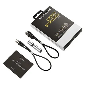Mencom Prijímač 3,5 mm Jack Bezdrôtový Auto Audio Music Adaptér S Mic Aux Kábel Pre Reproduktor pre Slúchadlá, PC