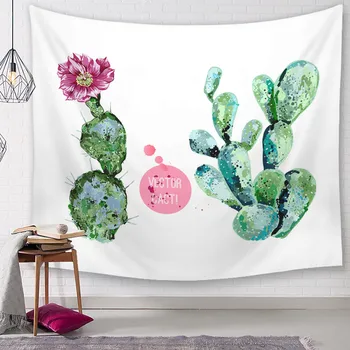 Nástenné Závesné Kaktus Gobelín Zelené Rastliny, 3D Flower Art Koberec Deka Yoga Mat Dekoratívne Gobelín pre Home Decor