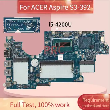 Pre ACER Aspire S3-392 i5-4200U otebook Doske 12265-2 SR170 DDR3 Notebook Doska