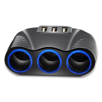 Autozapaľovača Splitter Plug LED USB Nabíjačku Adaptér 3.1 120W Detekcie Pre Telefón, MP3 DVR Príslušenstvo New horúce boutique