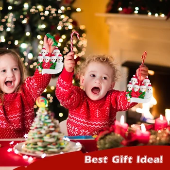 Besegad 2020 Vianočné Ozdoby DIY Vianočný Strom Dekorácie Živice Osobné Rodiny 6 Vianočné Závesné Vianoce, Santa Darčeky