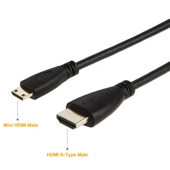 Mini HDMI na HDMI, CableCreation 1-4 Nohy Stočený 90 Stupňov Ľavý Uhol Mini HDMI Kábel HDMI, Podpora 1080P Full HD, 3D