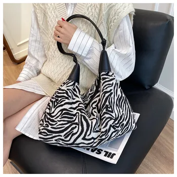 Veľká Kapacita Japonských Mäkké Ženy Taška cez Rameno Zebra Vzor PU Kožené Bežné Tote Žien Messenger Tašky, Nákupné tašky