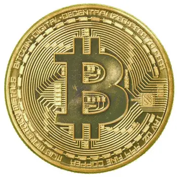 1 x Pozlátené Bitcoin Mince Zberateľské BTC Mince Umelecké Zbierky Darček pre Fyzické mince