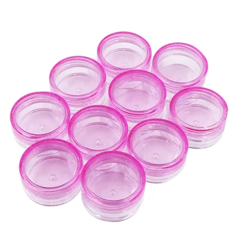 10 Ks Kozmetických Sifter Pohárov Hrniec Box Make-Up Nechty Umenie Kozmetické Perličiek Úložný Kontajner Kolo Fľaše Pink Prenosné Plastové Fľaše-15