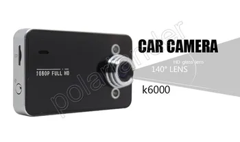 2,4-palcový LCD K6000 Praktické Auto Auto vozidla DVR Vysoko Kvalitný Fotoaparát digitálny Video Odolné Záznamník Chrániť G-sensor