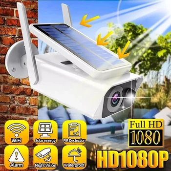 1080P Solárne IP Kamera Wifi Solárny Home Security Kamera PIR Video Interkom Detekcia Pohybu Surveillance Camera