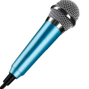 Prenosný Mini 3,5 mm Stereo Studio Mic KTV Karaoke Mikrofónom Pre Mobilný Telefón, Notebook, PC Desktop 5.5 cm*1,8 cm Malej Veľkosti Mic