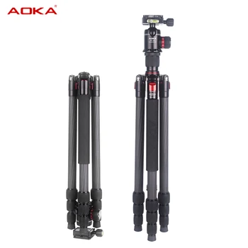 AOKA KR254C Čína priemyselne vyrábané z Uhlíkových Vlákien Profesionálny Statív Cestovanie Kompaktný Statív Monopod Stojan Pre Kameru