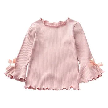 Baby Dievčatá T-Shirt Jeseň Dievčatá Oblečenie Motýlik Dojčenské Oblečenie Princess Dlhý Rukáv Top Oblečenie