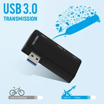 CHUYI Multi USB Combo USB Hub, 2 Porty USB 2.0/3.0 S SD/TF Kariet USB Sliptter Adaptér Pre Microsoft Surface Príslušenstvo