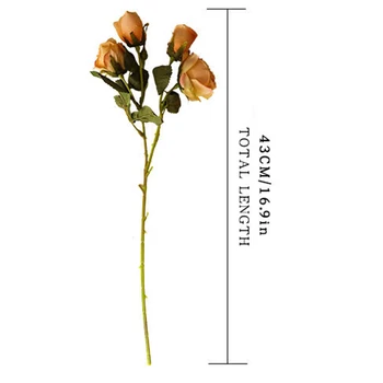 Umelé Ruže Kytice Realistické Kvet Odolné na Svadbu, Výzdoba Stola CLH@8