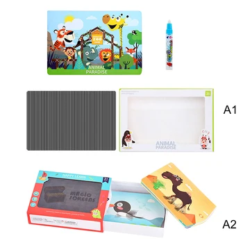 Kognitívne Maľovanie Hračky pre Deti, Vzdelávacie Maľovanie Hračiek 3d Animácie Magic Box Rošt Skladačka Puzzle Presunúť Kartu Zvierat