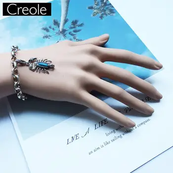 Kúzlo Prívesok Scorpion Modrá,2020 Módne Šperky Trendy Čistý 925 Sterling Silver Darček Pre Ženy, Mužov Fit Náramok Náhrdelník