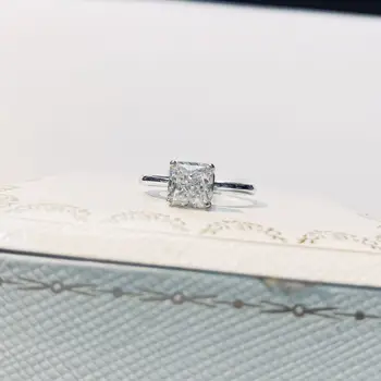 Shipei 925 Sterling Silver Vytvorené Moissanite Diamantov, Drahých Kameňov, Svadobné Zapojenie Klasický Krúžok Pre Ženy, Jemné Šperky