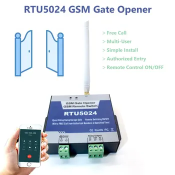 RTU5024 GSM Brány Otvárač Relé Spínač, Diaľkové Ovládanie Elektronický Zámok Volanie Zadarmo pre Garážové brány Bariéru Smart Home