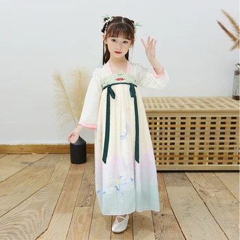 Dievča Hanfu dieťa dievča oblečenie, deti, šaty, Sukne Čínske šaty Tang Kostým Lepšiu Šaty, Kostým Výšivky Víla Sukne deti