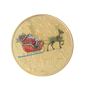 2021 Farebné Vianočné Santa Claus Pamätné Mince Obchod So Zberateľskú Umenie