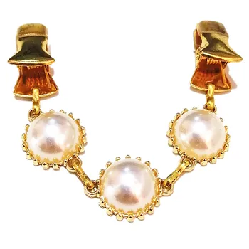 Veľká Perla Šatkou Plášť Cape Stráže Spona Ženy Zlaté Šperky Brošňa Cardigan Sveter Klipy