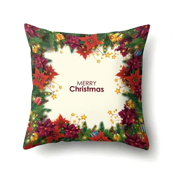 Najpredávanejšie tvorivé Vianočné série polyester domov obliečka na vankúš Módne obliečka na vankúš jednoduchý dekoratívny vankúš sofa