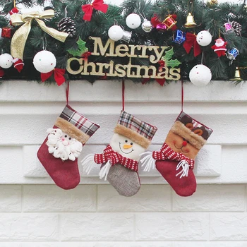 Vianočné Dekorácie Víno podržte uteráky fľaše Zahŕňa dar Santa Claus snehuliak Vianočné Darčeky, Vianočné Dekorácie pre Domov
