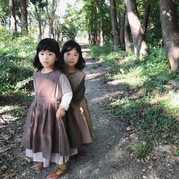 Deti Šaty Pre Dievčatá 2021 Detské Letné Kórejské Oblečenie Batoľa Dievča Bežné Bavlnené Šaty Dieťa Vintage Frocks Baby Girl Vestido