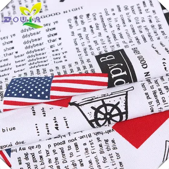 Spojené Štáty americké vlajky anglické noviny slová hrubé bavlnené plátno tkanina opony látkové sedacie vankúše stenu príručka urob si sám