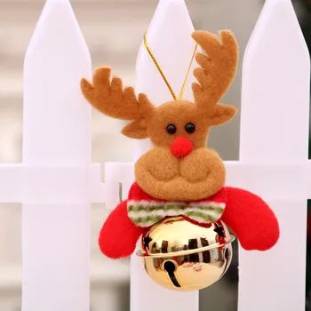 Zlato Vianočný dekor Jingle Bells 2020 Vianočné Dekorácie jeleň zvony Pre Domáce Závesné Kovové Bell Vianoce DIY Remesiel Príslušenstvo