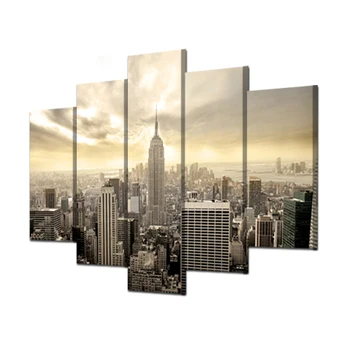 Nový 5 Kusov/súprav Plátno Umenie HD Empire State Building v New Yorku plátno tlačiť dekorácie pre domáce plátno umenie stenu \j0049