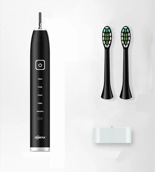 Elektrická zubná Kefka USB Nabíjateľné 5 Režimov Ultrazvukové Automatické Kefa Časovač Nepremokavé Zubné Kefky, Bielenie Zubov