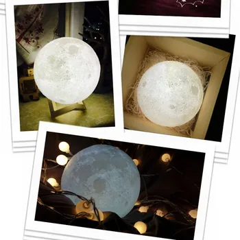 Domov LED Svetlo, Mesiac lampa 3D USB LED Čarovný Mesiac Nočné Svetlo Moonlight Stôl písací Stôl Mesiac Lampa Darček Jedinečný Dizajn Populárne Svetlo